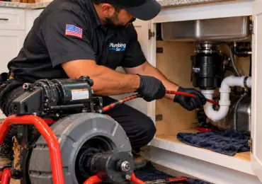 Local Plumber Cleaning Kitchen Sink Drain Hydro Jetter