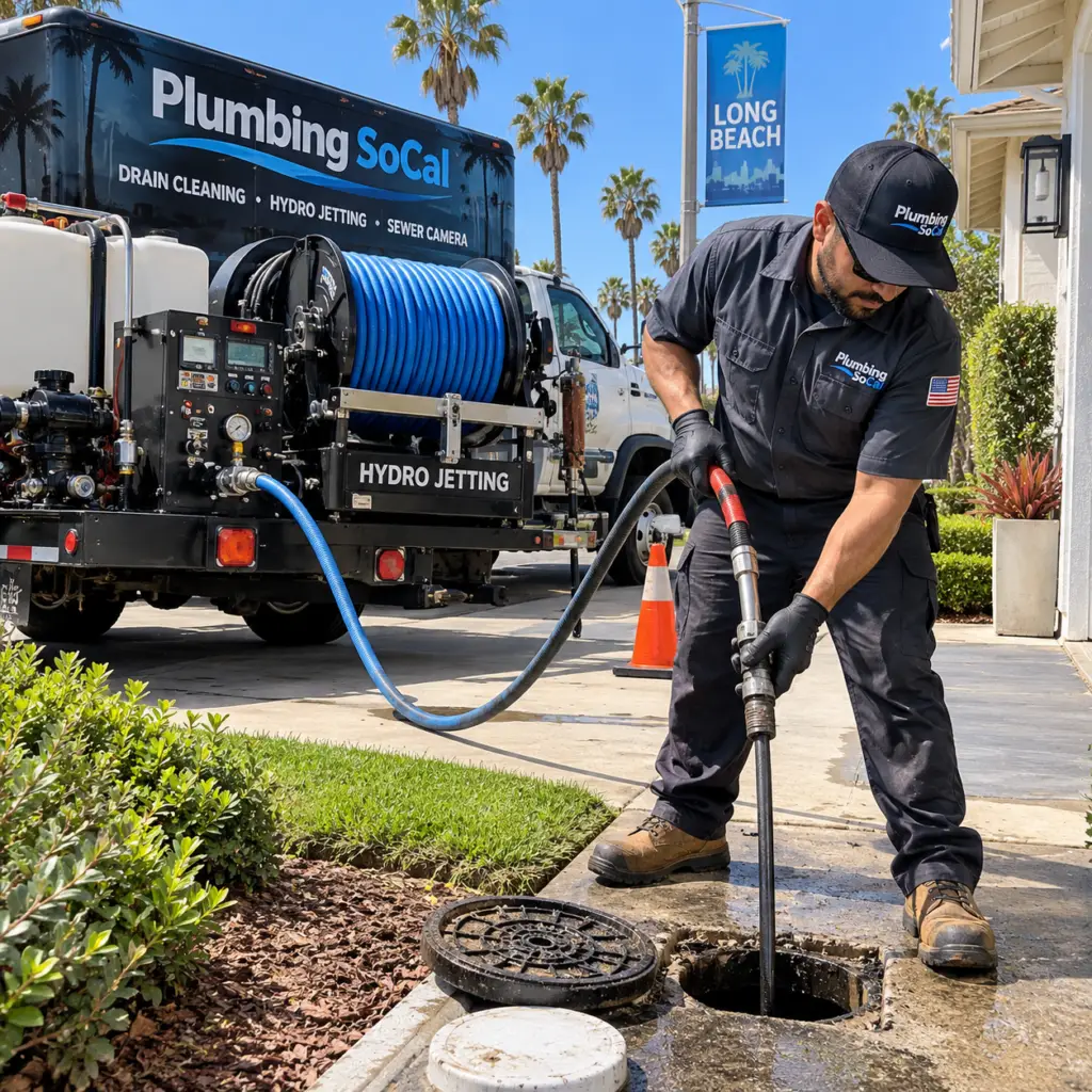 Plumbing SoCal Hydro-Jetting Service in Action