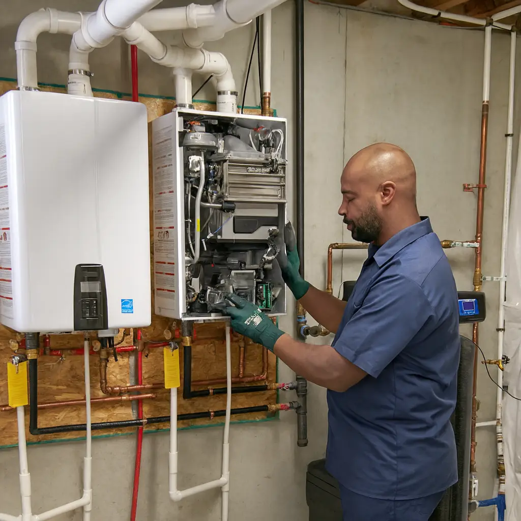 Tankless Water Heater Instillation in South Bay Plumbers near me