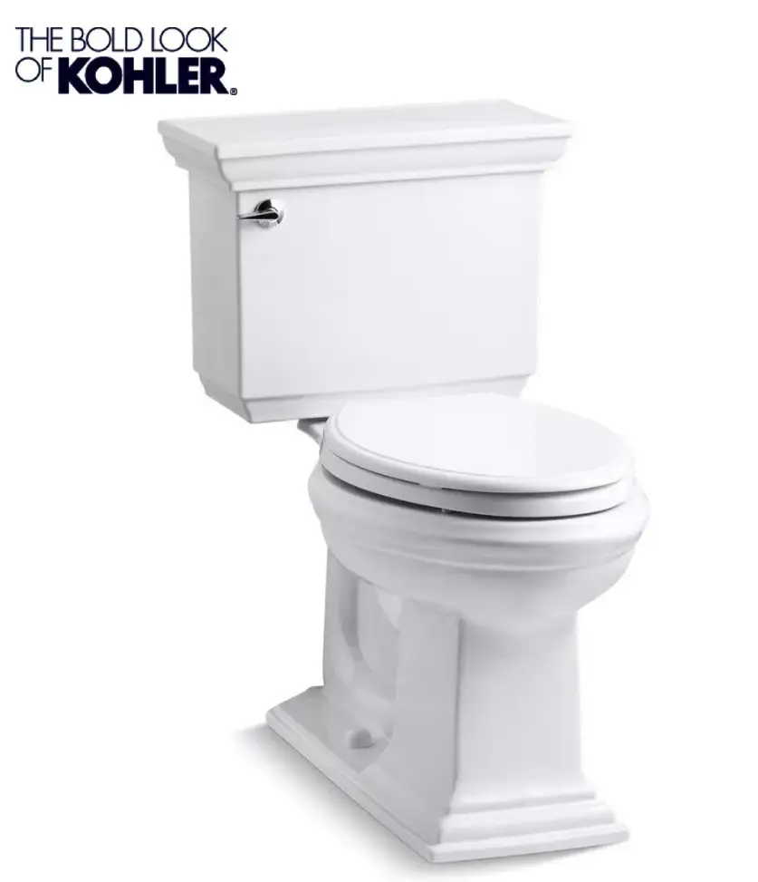 Two Piece Toilet in White Memoirs® Stately 1.28 gpf Elongated