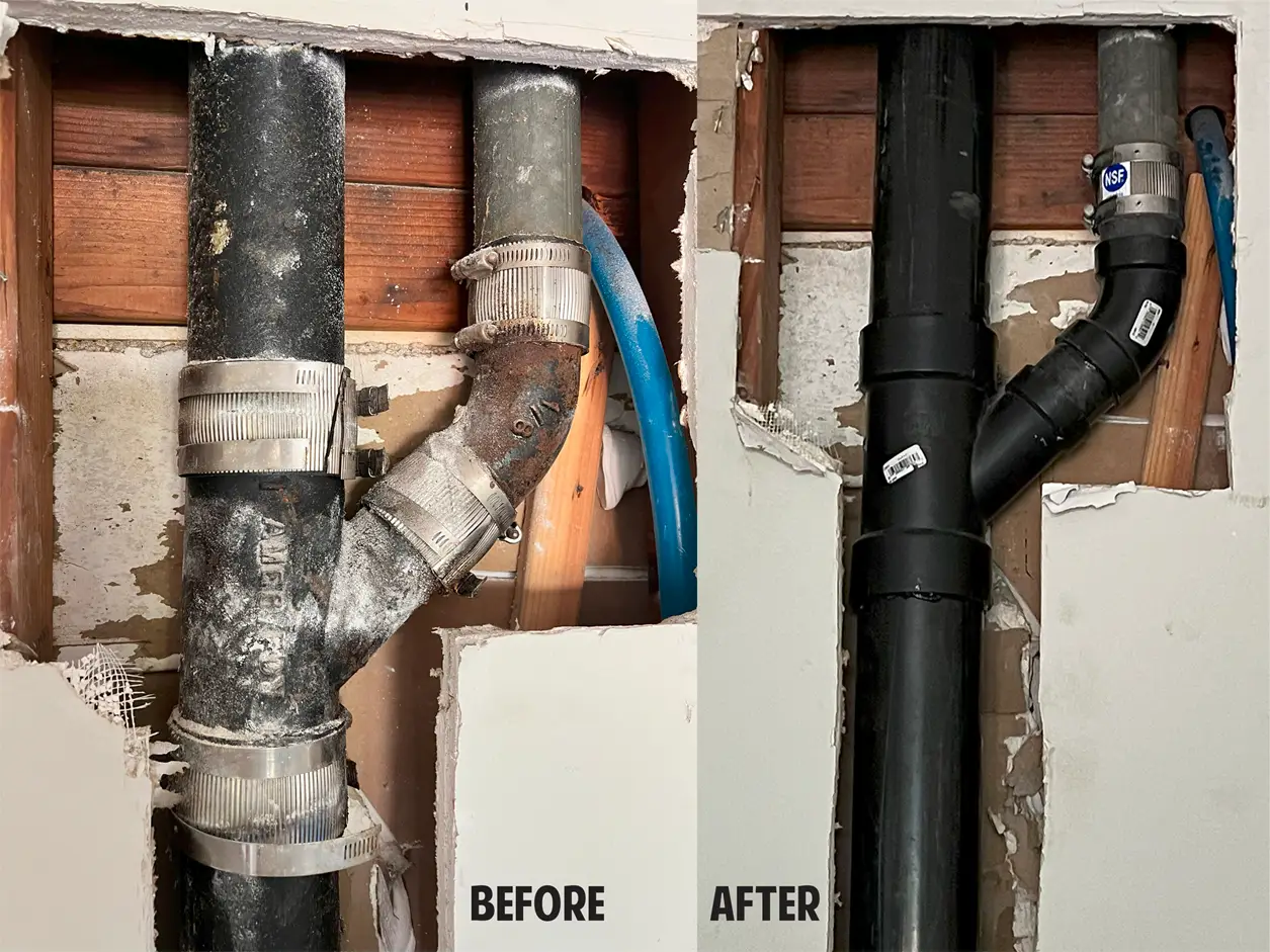 Redrain for toilet drain