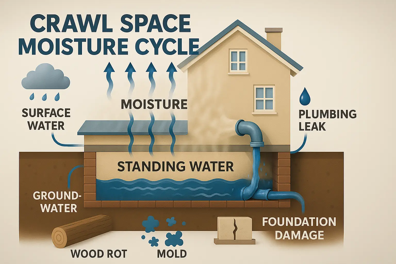 Excess Moisture Broken Pipe Blog Image