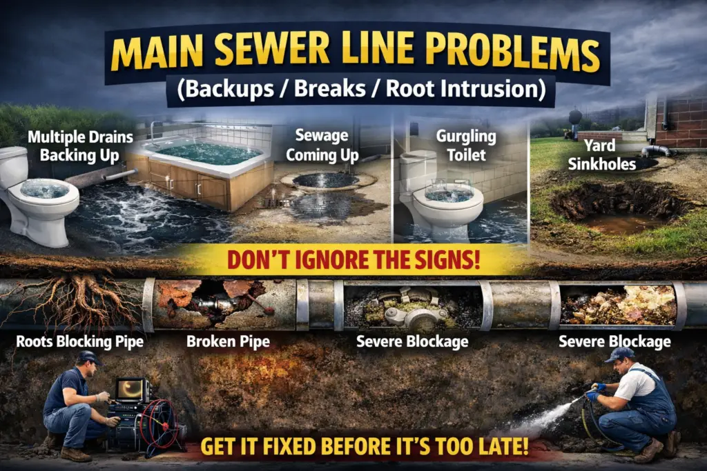 MAIN SEWER LINE PROBLEMS AND HOW TO FIX IT